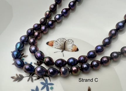 8x9-10 mm AAA Rainbow Peacock Edison Baroque Freshwater Pearl Tear Drop Shape Bead Genuine High Luster Top Quality Edison Pearls #P2688