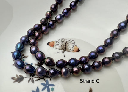 8x9-10 mm AAA Rainbow Peacock Edison Baroque Freshwater Pearl Tear Drop Shape Bead Genuine High Luster Top Quality Edison Pearls #P2688