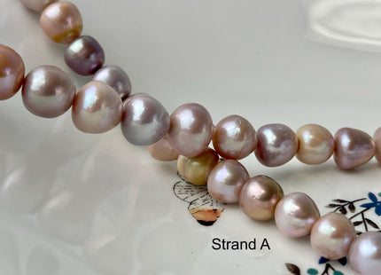 10-14 mm AA Rare Mixed Natural Mauve Pink Baroque Edison Pearl Genuine High Luster Edison Pearl #P2690