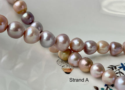 10-14 mm AA Rare Mixed Natural Mauve Pink Baroque Edison Pearl Genuine High Luster Edison Pearl #P2690