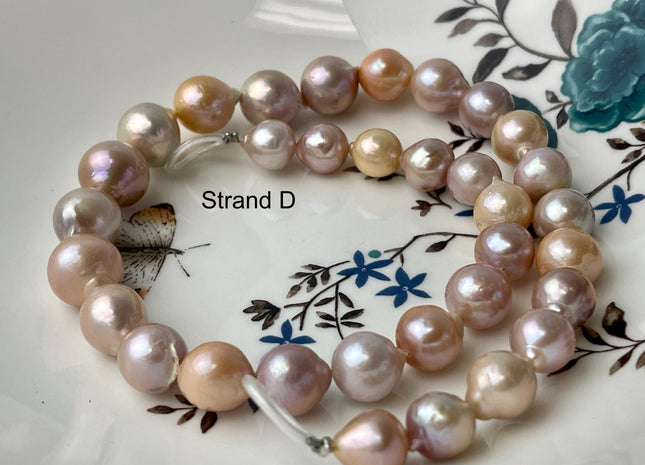 10-14 mm AA Rare Mixed Natural Mauve Pink Baroque Edison Pearl Genuine High Luster Edison Pearl #P2690