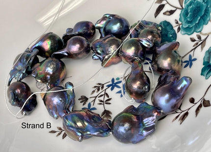 One-Of-A-Kind 20-24x28-35 mm AAA Rare HUGE Baroque Freshwater Pearl Beads Genuine Peacock Freshwater Baroque Pearls #P2705