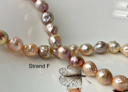 10-11 mm AAA Natural Mauve Pink Color Edison Baroque Freshwater Pearl Beads Genuine High Quality Mixed Color Edison Pearls #P2692