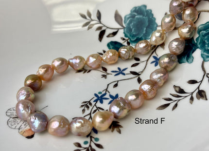 10-11 mm AAA Natural Mauve Pink Color Edison Baroque Freshwater Pearl Beads Genuine High Quality Mixed Color Edison Pearls #P2692