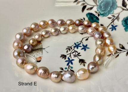 10-11 mm AAA Natural Mauve Pink Color Edison Baroque Freshwater Pearl Beads Genuine High Quality Mixed Color Edison Pearls #P2692