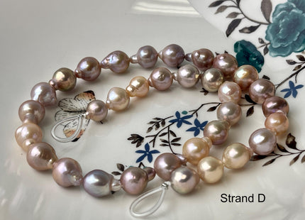 10-11 mm AAA Natural Mauve Pink Color Edison Baroque Freshwater Pearl Beads Genuine High Quality Mixed Color Edison Pearls #P2692