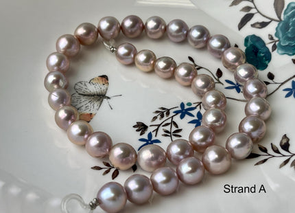 10-14 mm AAA Rare Mixed Natural Mauve Pink Baroque Edison Pearl Genuine High Luster Round Edison Pearl #P2706