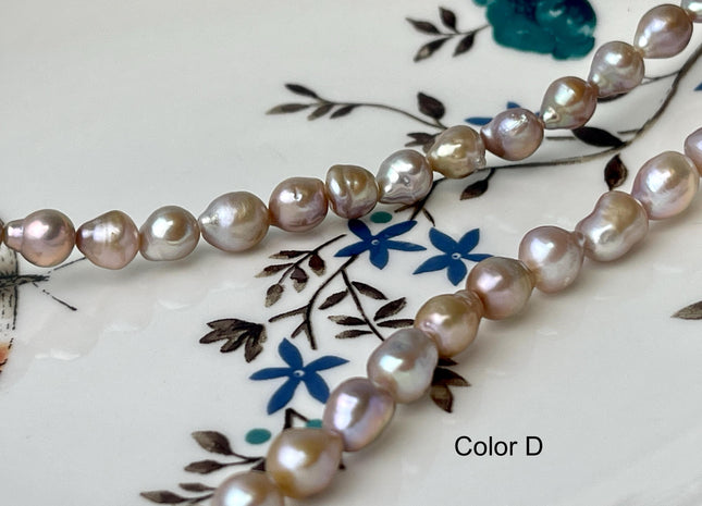 6.5x7-8 mm AAA Natural Mauve Pink Baby Edison Baroque Freshwater Pearl Beads Genuine Tear Drop Shape Small Edison Pearls #P2122