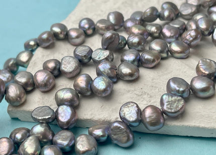 7x9 mm Gray Or Peacock Color Top Drilled Freshwater Nugget Pearls Genuine Nugget Pearls #P2709