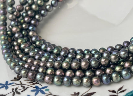 6.5-7 mm AAA Peacock Potato Freshwater Pearls Beads Genuine High Luster Peacock Freshwater Pearls #1467