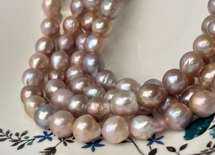 12-14 mm AA Rare Mixed Natural Mauve Pink Baroque Pearl Genuine Quality Edison Pearl With Iridescent Color 29 Beads #P2711