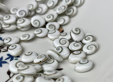 5 Pieces 10x12mm Tear Drop Shape Shiva Eye Shell Beads #4506