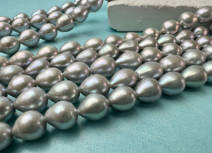 7x7.5-10 mm AAAA Gray Color Freshwater Pearls Tear Drop Shape Pearl Beads Genuine Super High Luster Freshwater Rice Pearls #P2721