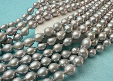 7x7.5-10 mm AAAA Gray Color Freshwater Pearls Tear Drop Shape Pearl Beads Genuine Super High Luster Freshwater Rice Pearls #P2721