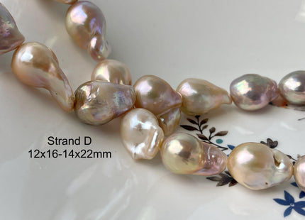 12-15 mm AA Rare Mixed Natural Mauve Pink Baroque Pearl Genuine Quality Edison Pearl With Iridescent Color #P2713