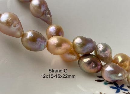 12-15 mm AA Rare Mixed Natural Mauve Pink Baroque Pearl Genuine Quality Edison Pearl With Iridescent Color #P2713