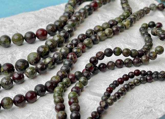4mm 6mm 8mm 10mm AAA Smooth Round Natural Dragon Blood Jasper Gemstone Beads Multi Red Green Color Jasper Loose Beads #2298