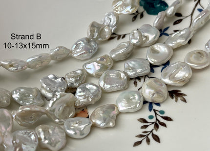 10-12 mm Natural White Freshwater Keishi Nugget Pearl Beads Genuine Natural White Freshwater Keshi Pearls B Grade #P2730