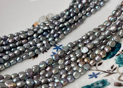 4-5x6-7 mm AA Peacock Rice/Oval Nugget Freshwater Pearl Beads Genuine Freshwater Pearl Nuggets 61 Beads #P2736