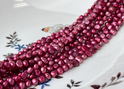 4-5 mm Fuchsia Pink Color Potato Nugget Freshwater Pearl Beads Genuine Tiny Freshwater Pearls #P2745