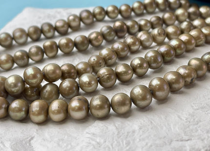 9.5-10mm Copper Gold Freshwater Pearl Beads Genuine Potato Freshwater Pearls B Grade #P2746