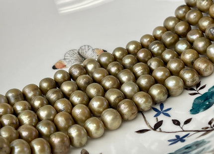 9.5-10mm Copper Gold Freshwater Pearl Beads Genuine Potato Freshwater Pearls B Grade #P2746