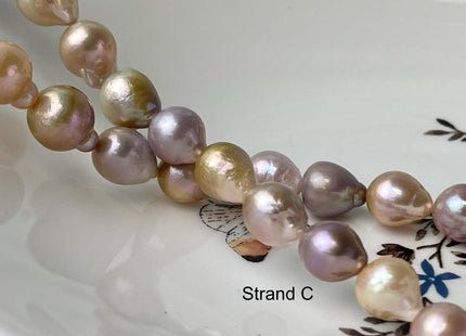 10-14 mm AA Rare Mixed Natural Mauve Pink Baroque Edison Pearl Genuine High Luster Edison Pearl #P2690