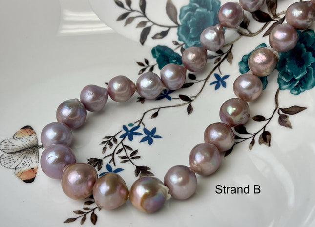 10-14 mm AA Rare Mixed Natural Mauve Pink Baroque Edison Pearl Genuine High Luster Edison Pearl #P2690