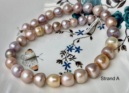 10-14 mm AA Rare Mixed Natural Mauve Pink Baroque Edison Pearl Genuine High Luster Edison Pearl #P2690