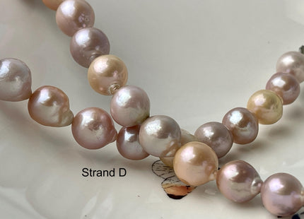 10-14 mm AA Rare Mixed Natural Mauve Pink Baroque Edison Pearl Genuine High Luster Edison Pearl #P2690