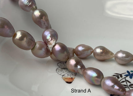 11-14x16-20 mm AA Rare Mixed Natural Mauve Pink Baroque Pearl Genuine Quality Tear Drop Edison Baroque Pearls #P2691