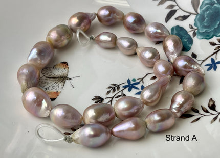 11-14x16-20 mm AA Rare Mixed Natural Mauve Pink Baroque Pearl Genuine Quality Tear Drop Edison Baroque Pearls #P2691