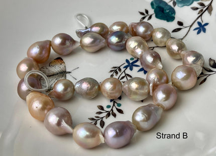 11-14x16-20 mm AA Rare Mixed Natural Mauve Pink Baroque Pearl Genuine Quality Tear Drop Edison Baroque Pearls #P2691