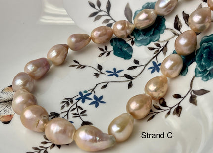 11-14x16-20 mm AA Rare Mixed Natural Mauve Pink Baroque Pearl Genuine Quality Tear Drop Edison Baroque Pearls #P2691