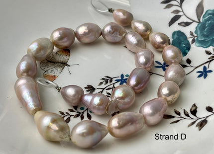 11-14x16-20 mm AA Rare Mixed Natural Mauve Pink Baroque Pearl Genuine Quality Tear Drop Edison Baroque Pearls #P2691