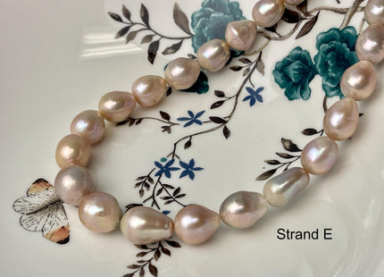 11-14x16-20 mm AA Rare Mixed Natural Mauve Pink Baroque Pearl Genuine Quality Tear Drop Edison Baroque Pearls #P2691