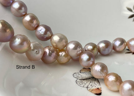 9-11 mm AAA Natural Multi Pink Color Baroque Freshwater Pearl Beads High Luster Genuine Baroque Pearls #1629