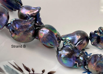 One-Of-A-Kind 20-24x28-35 mm AAA Rare HUGE Baroque Freshwater Pearl Beads Genuine Peacock Freshwater Baroque Pearls #P2705