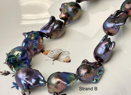 One-Of-A-Kind 20-24x28-35 mm AAA Rare HUGE Baroque Freshwater Pearl Beads Genuine Peacock Freshwater Baroque Pearls #P2705