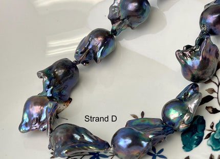 One-Of-A-Kind 20-24x28-35 mm AAA Rare HUGE Baroque Freshwater Pearl Beads Genuine Peacock Freshwater Baroque Pearls #P2705