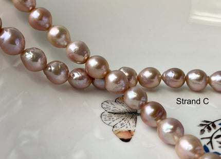 10-11 mm AAA Natural Mauve Pink Color Edison Baroque Freshwater Pearl Beads Genuine High Quality Mixed Color Edison Pearls #P2692