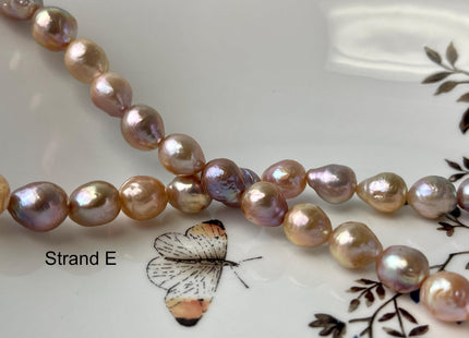 10-11 mm AAA Natural Mauve Pink Color Edison Baroque Freshwater Pearl Beads Genuine High Quality Mixed Color Edison Pearls #P2692