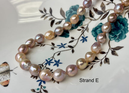 10-11 mm AAA Natural Mauve Pink Color Edison Baroque Freshwater Pearl Beads Genuine High Quality Mixed Color Edison Pearls #P2692