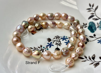 10-11 mm AAA Natural Mauve Pink Color Edison Baroque Freshwater Pearl Beads Genuine High Quality Mixed Color Edison Pearls #P2692