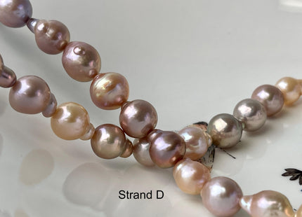 10-11 mm AAA Natural Mauve Pink Color Edison Baroque Freshwater Pearl Beads Genuine High Quality Mixed Color Edison Pearls #P2692