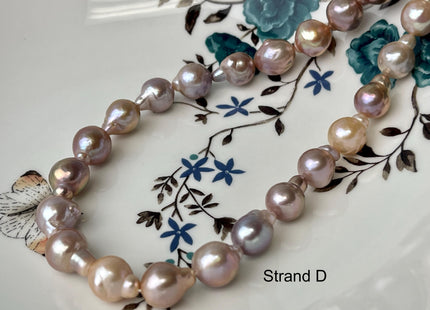 10-11 mm AAA Natural Mauve Pink Color Edison Baroque Freshwater Pearl Beads Genuine High Quality Mixed Color Edison Pearls #P2692