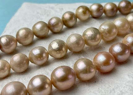 10-13 mm AA Rare Mixed Natural Pink Baroque Edison Pearl Genuine Round Edison Pearl #P2707