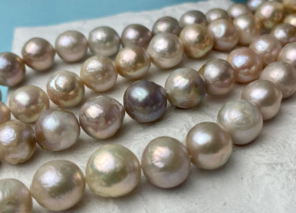 10-14 mm Rare Mixed Natural Pink Baroque Edison Pearl Genuine Pink Round Edison Pearl #P2708