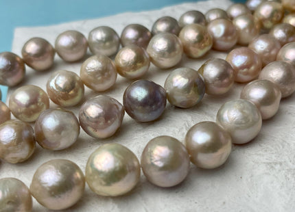 10-14 mm Rare Mixed Natural Pink Baroque Edison Pearl Genuine Pink Round Edison Pearl #P2708