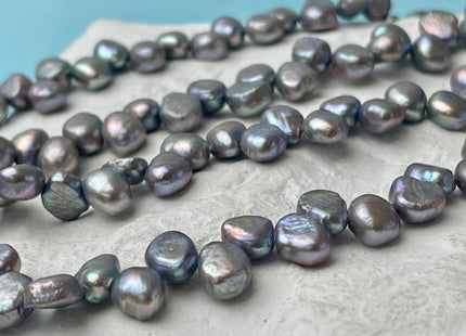 7x9 mm Gray Or Peacock Color Top Drilled Freshwater Nugget Pearls Genuine Nugget Pearls #P2709